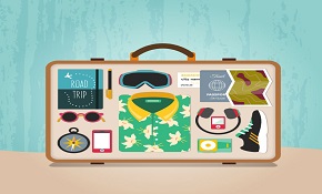 Creative travel box vector